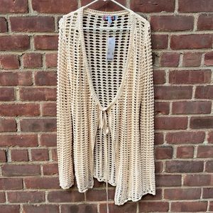 Urban Outfitters long crochet tie cardigan NWT